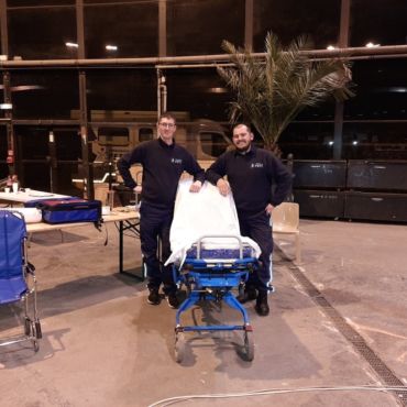 Ambulance PETIT assurent l’assistance médicale au loto du Rugby au Palais des Grottes